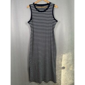 Tommy Hilfiger Tank Dress Y2K Sailor Nautical Blue White Striped Sz XL